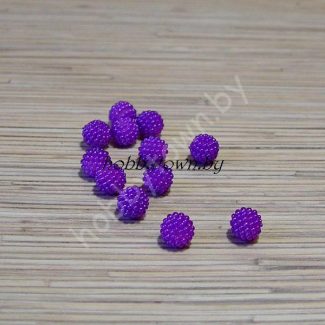 Бусины круглые декоративные 11 мм (цв.фиолетовый) 1шт.