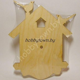 Деревянная заготовка для часов "Домик птичек"