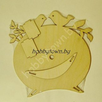 Деревянная заготовка для часов "Птички"