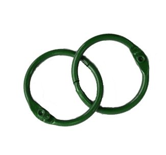 Кольца для альбомов 30 мм (цв. зелёный)