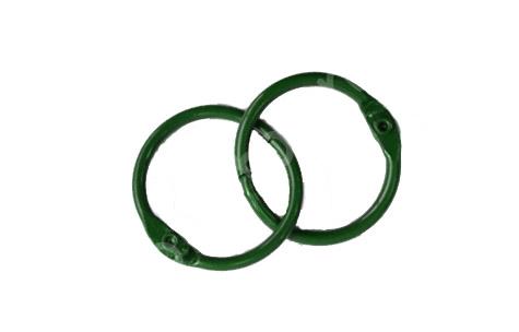 Кольца для альбомов 30 мм (цв. зелёный)