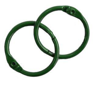 Кольца для альбомов 35 мм (цв. зелёный)