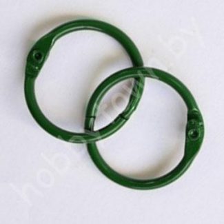 Кольца для альбомов 40 мм (цв. зелёный)