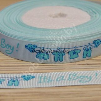 Лента репсовая 1,5см (цв. голубой) 1 м