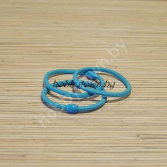 Резинки для волос цветные 5 см (цв.голубой)