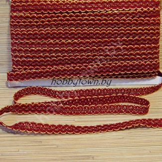 Тесьма декоративная 16 мм (цв.бордовый) 1 м