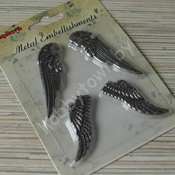 Набор ангельских крыльев (цв. серебро) 4 шт.