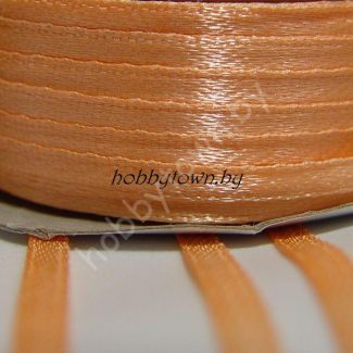 Лента атласная 0,3 см (цв.персиковый) 5 м