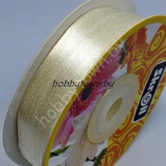 Лента атласная 0,3 см (цв.кремовый) 5 м