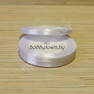Лента атласная 0,6 см (цв. белый 01)