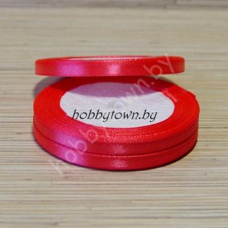 Лента атласная 0,6 см (цв.коралловый 129)