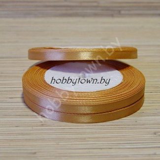 Лента атласная 0,6 см (цв.коричневый)