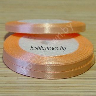 Лента атласная 0,6 см (цв.персиковый)