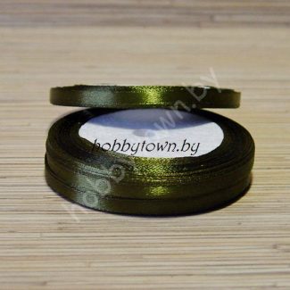 Лента атласная 0,6 см (цв.темно-фисташковый)