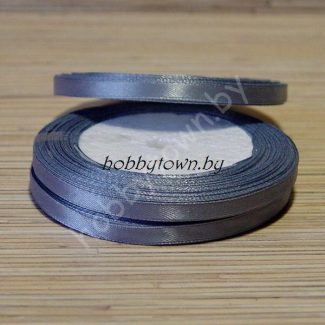 Лента атласная 0,6 см (цв.темно-серый 180)