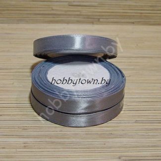 Лента атласная 1,2 см (цв.серый )