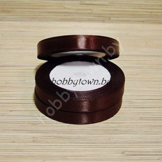 Лента атласная 1,2 см (цв.тёмно-коричневый 032)