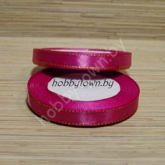 Лента атласная с люрексом 1,2 см (цв.фуксия)