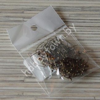 Штифты для бижутерии нержавеющие с шариком 30 мм (цв.бронза) 10 шт.