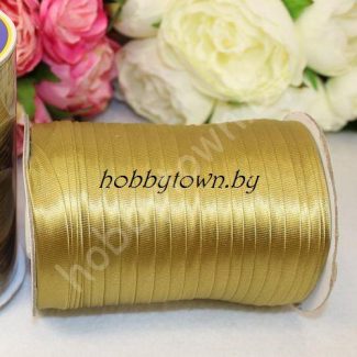 Косая бейка атласная (цв. бежевый) 1 м