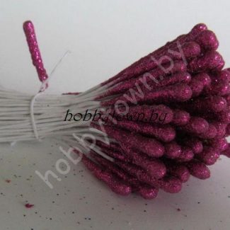 Тычинки с блёстками большие (фуксия), 10 шт