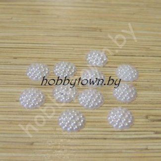 Кабошон - Серединка 20 мм (цв. белый) 1 шт.