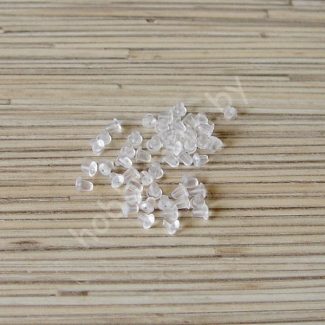 Силиконовые заглушки для сережек 0,4x0,4 см (цв. прозрачный) 10шт.