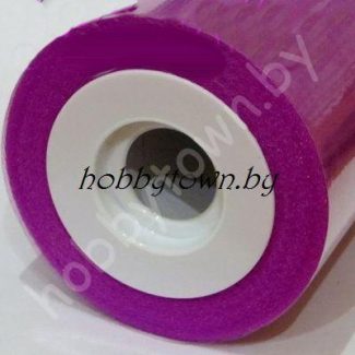 Фатин средней жёсткости, ширина 15 см, отрез 1 метр, цв. фиолетовый