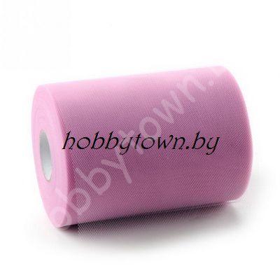 Фатин средней жёсткости, ширина 15 см, отрез 1 метр, цв. св.-фиолетовый