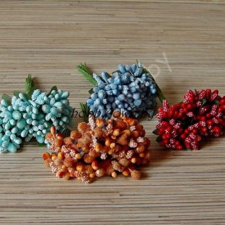 Букетик из сборных тычинок с сахарными вставками 12 шт./букет (цв. в ассортименте)