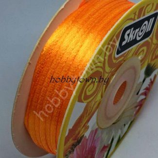 Лента атласная 0,3 см (цв.оранжевый) 5 м