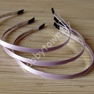 Ободок-основа металл-ткань(цв.сиреневый) 7мм
