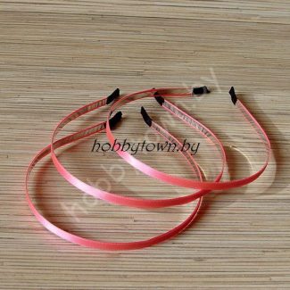 Ободок-основа металл-ткань(цв.ярко-розовый) 7мм