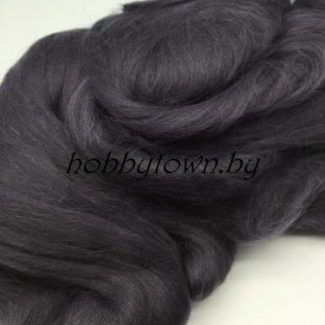 Шерсть для валяния полутонкая однотонная (цв. 137 маренго)