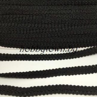 Тесьма "шанель" 12 мм (цв. чёрный) 1 м