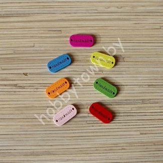 Декор из дерева "Hand made" (цв. в ассортименте)1 шт.