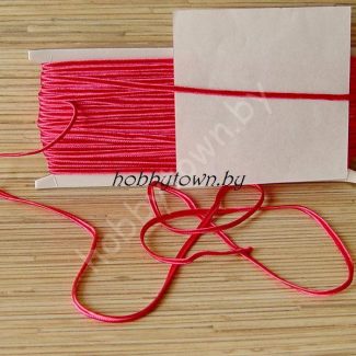 Сутажный шнур (цв.фуксии) отрез 1 м