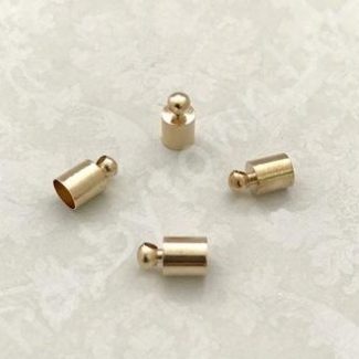 Концевик для шнура 9х5мм, вн.диам. 4,5мм (цв.золото) 1шт