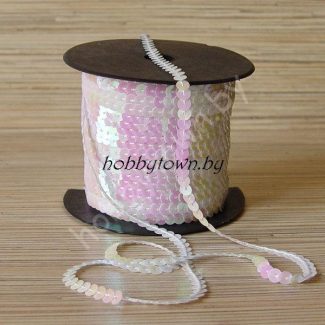 Пайетки на нитях 6 мм (цв. перламутровый) 1 м