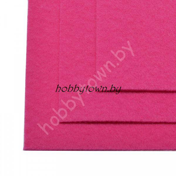 Фетр 20х30, жёсткий, толщина 1мм (цв. ярко-розовый)