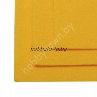 Фетр 20х30, жёсткий, толщина 1мм (цв. т-жёлтый)