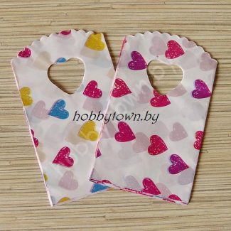 Пакет упаковочный с сердечками 1шт.