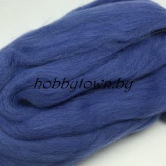Шерсть для валяния полутонкая однотонная (цв. 022 джинса)