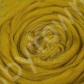 Шерсть для валяния полутонкая однотонная (цв. 099 св.-горчица)