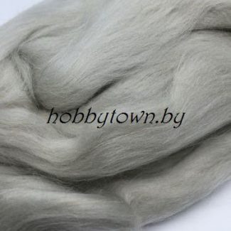 Шерсть для валяния полутонкая однотонная (цв. 106 жемчужный)