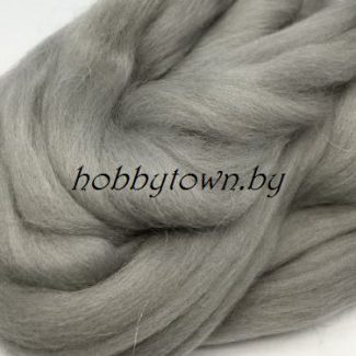 Шерсть для валяния полутонкая однотонная (цв. 168 св.-серый)