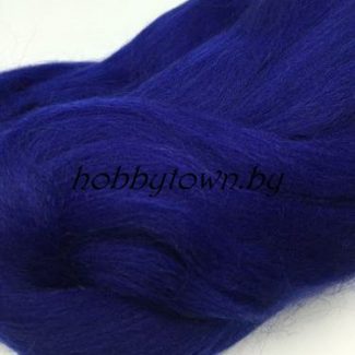 Шерсть для валяния полутонкая однотонная (цв. 173 синий)
