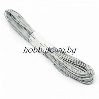 Шнур отделочный "сутаж" 2,5 мм (цв.св.серый) отрез 1 м