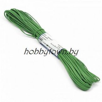 Шнур отделочный "сутаж" 2,5 мм (цв.зелёный) отрез 1 м
