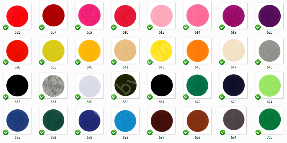 Фетр 20х30, жёсткий, толщина 1мм (цв. бордо) — изображение 2